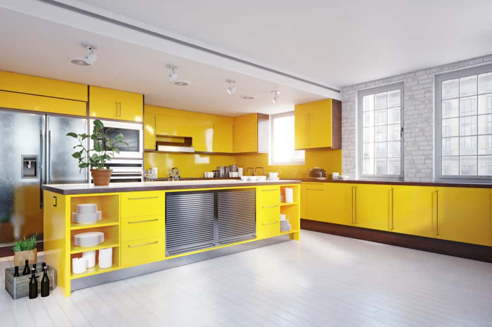 yellow kitchen design idea