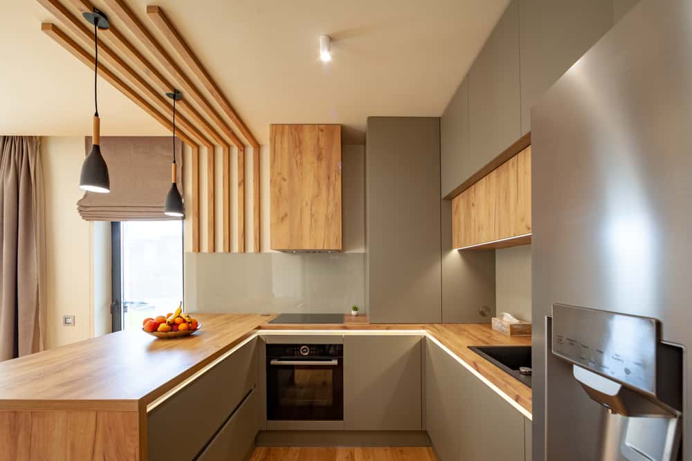 simple u shaped kitchen design