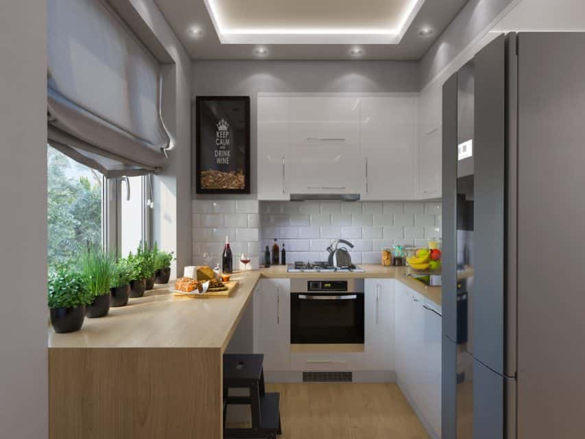 space above kitchen wall