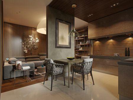 Living Room and Kitchen Partition Design - HomeLane Blog