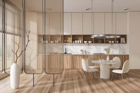 Chic Hall And Kitchen Partition Design 450x300 