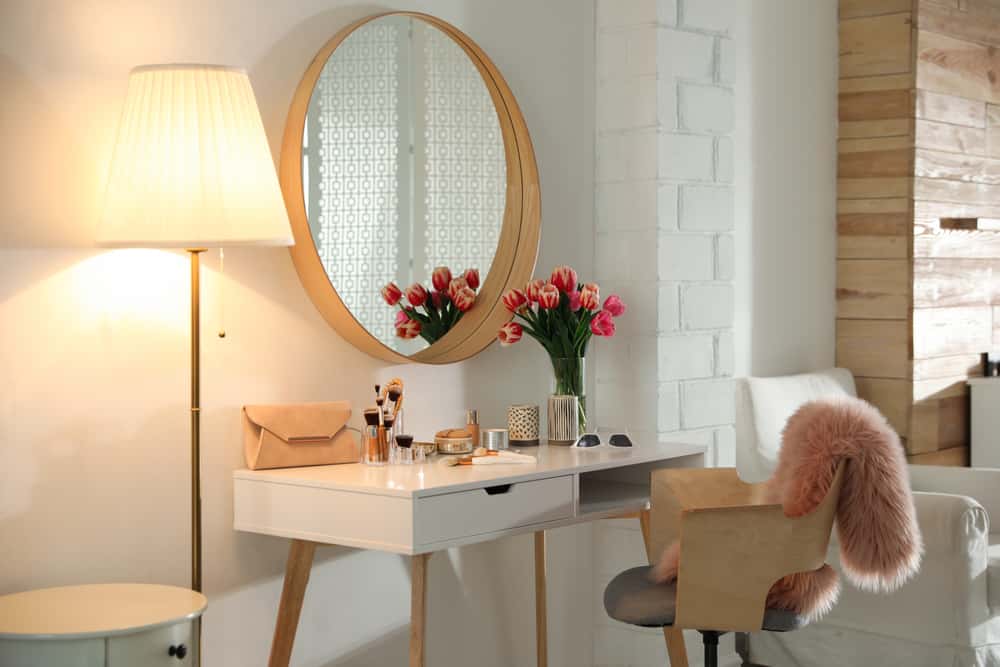 Dressing Table with Mirror Door | Door, Drawer & Open Shelves | Multi –  VIKI FURNITURE