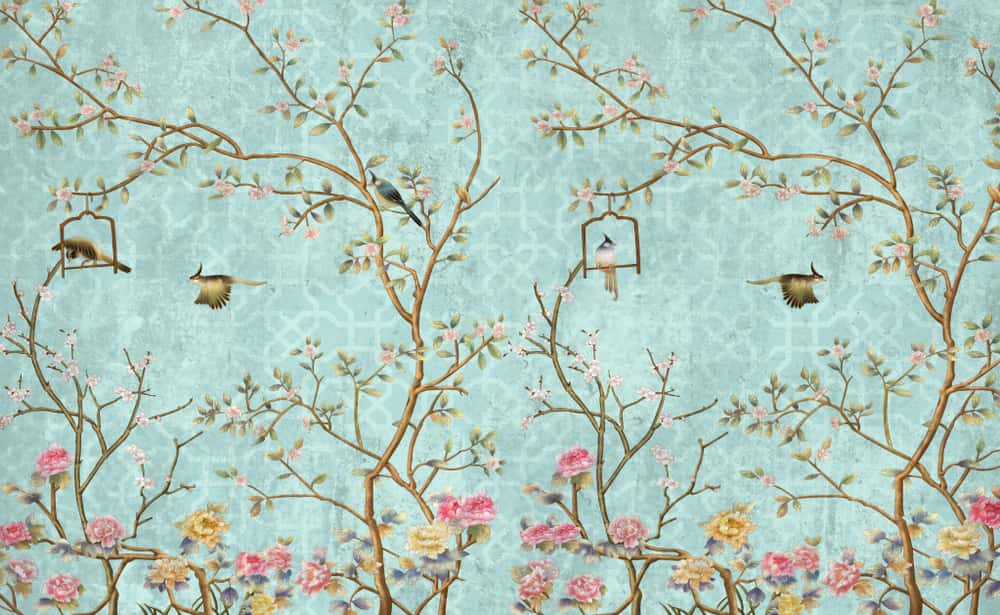 Hanging Floral Pattern Wallpaper Design for Bedrooms | lifencolors – Life n  Colors
