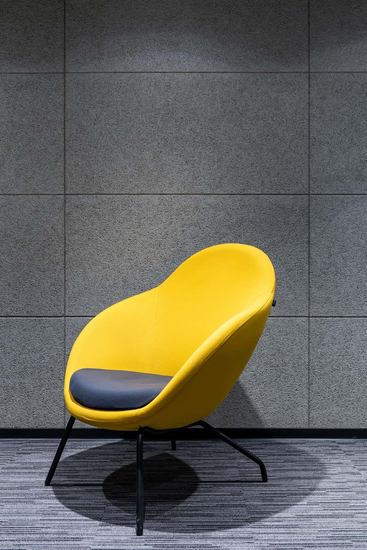 funky egg chair with a stand