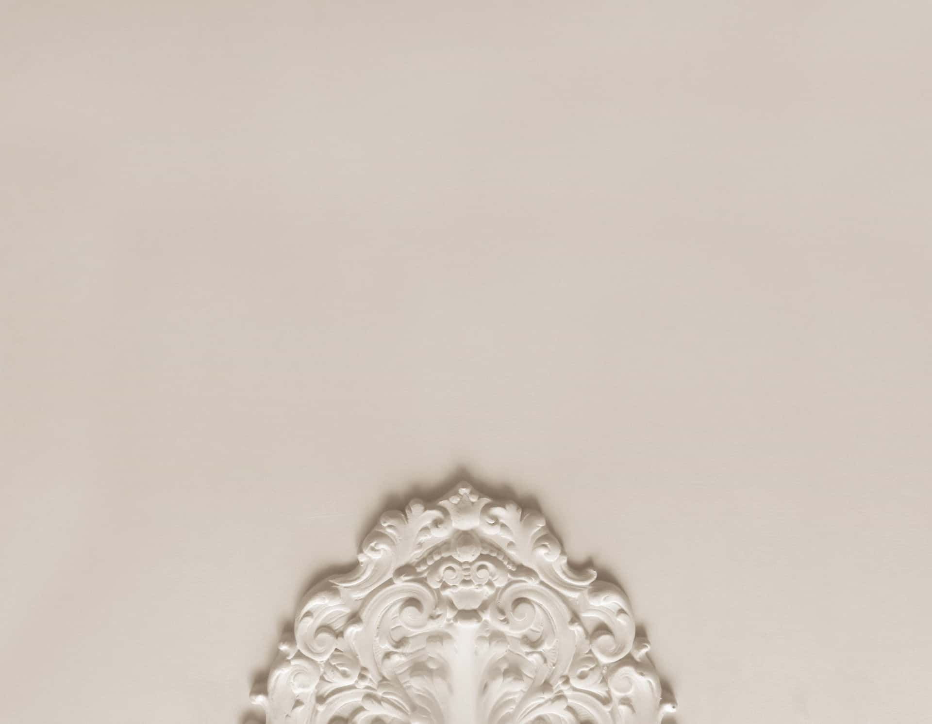 minimalist white gypsum floral design