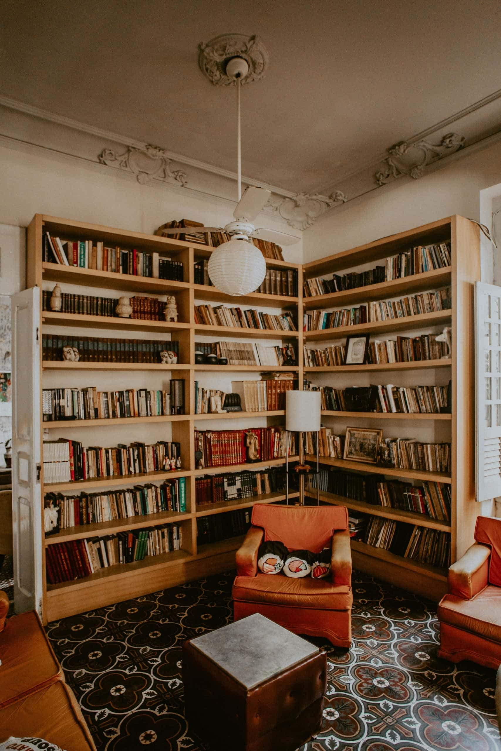 quiet basement library