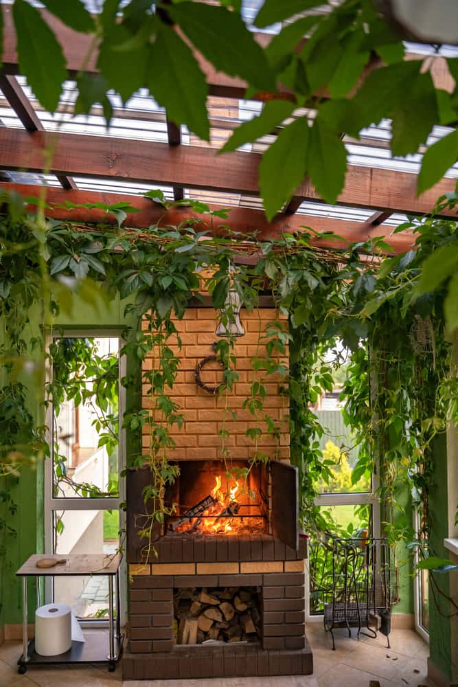 roof combination of natural light and fire lit