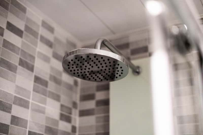 typical wall mounted shower head