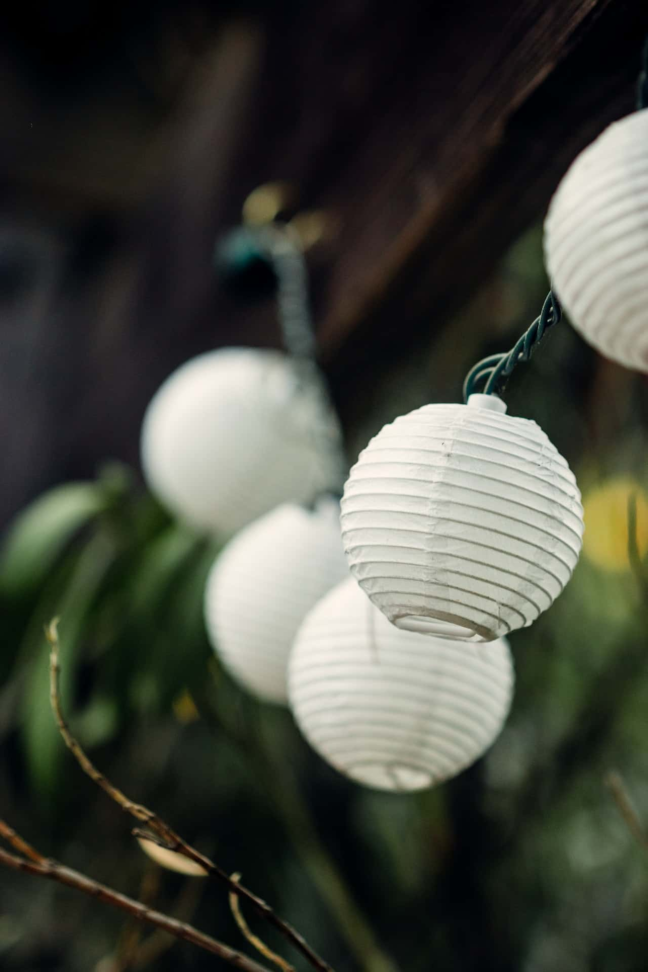 terrace decoration with lights