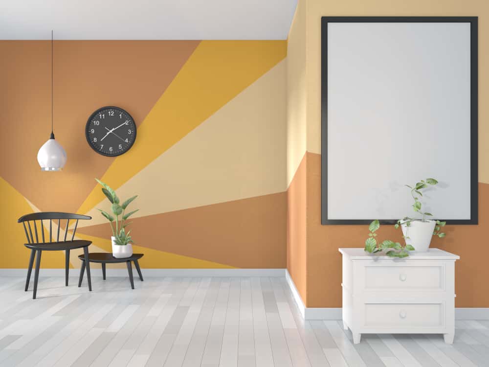 using wall tape paint patterns