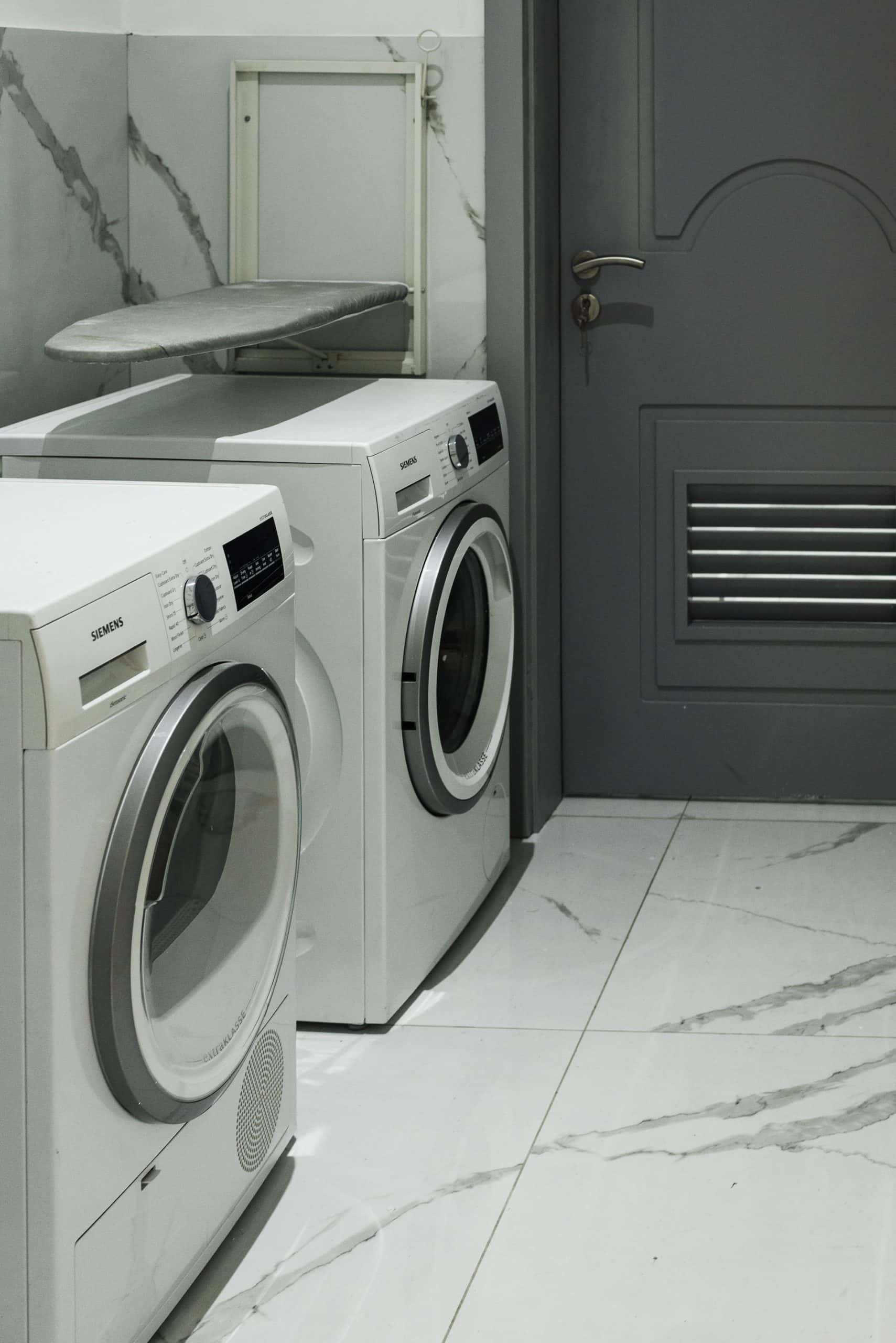 Ironing board over the washing machine